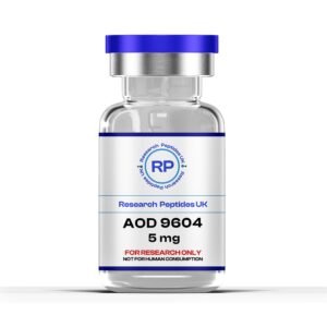 AOD-9604 is a modified 16-amino acid fragment of the human growth hormone (hGH) originally developed for weight management. It stimulates fat breakdown (lipolysis) and prevents fat accumulation but notably lacks the negative effects on blood sugar and growth associated with full-length hGH.  How It Works AOD-9604 corresponds to the C-terminal tail of the hGH molecule (amino acids 176–191).  Fat Metabolism: It selectively upregulates β₃-adrenergic receptors, driving the body to mobilize and burn stored fat cells. Safety Profile: Clinical trials demonstrated that AOD-9604 does not raise serum IGF-1 levels, meaning it avoids the insulin resistance and growth hormone-like side effects seen with full hGH treatments. Bone Health: Some research suggests it may also promote bone health and support osteoblast activity.  Administration & Availability Formats: In a clinical or research setting, it is commonly prepared as subcutaneous injections or sublingual troches   